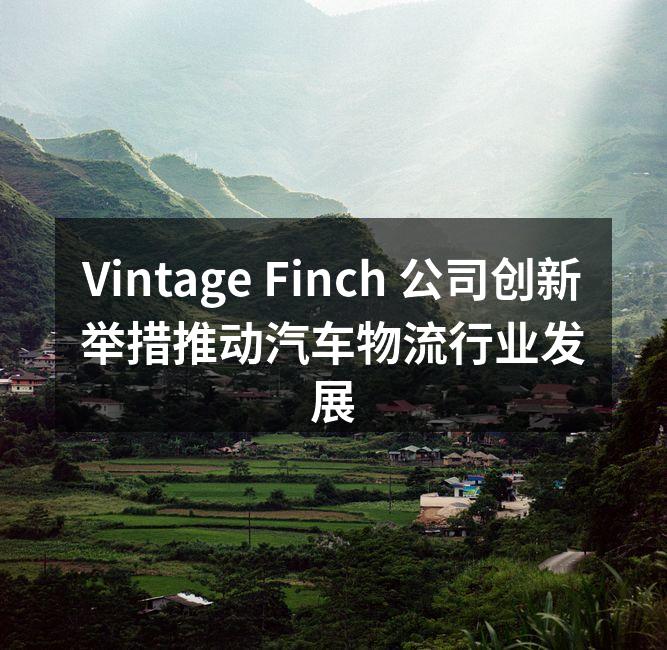 Vintage Finch 电动货车在城市街道上行驶
